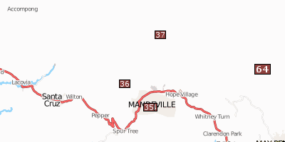 Mandeville Jamaika Stadtplan